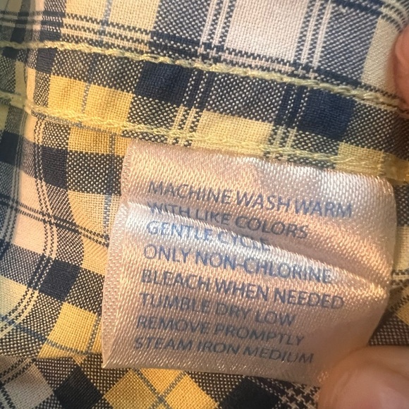 Southern Tide Men’s Blue and Yellow Plaid Casual Button Down Shirt - Medium - Picture 9 of 9